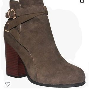 KIXTERS “GENA” Women’s Suede Short Bootie In Taupe Size 39 US Size 8 1/2